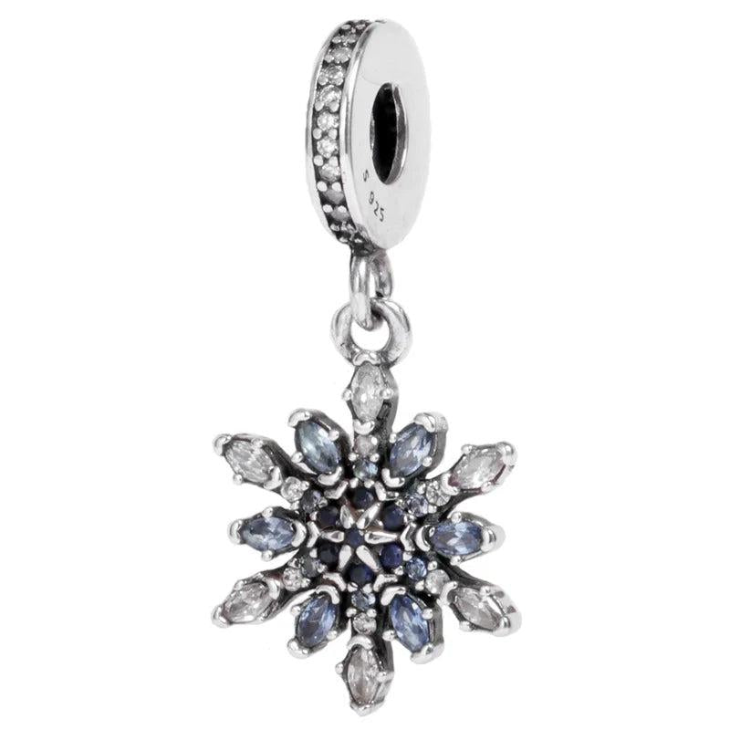 Daughter Heart Angel Wings Snowglobe Bell Pendant Charm 925 Sterling Silver Bead