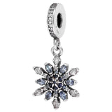Daughter Heart Angel Wings Snowglobe Bell Pendant Charm 925 Sterling Silver Bead