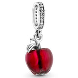 925 Silver Charm Nurse Teacher Handbag Rainbow Heart Bead for Bracelet DIY