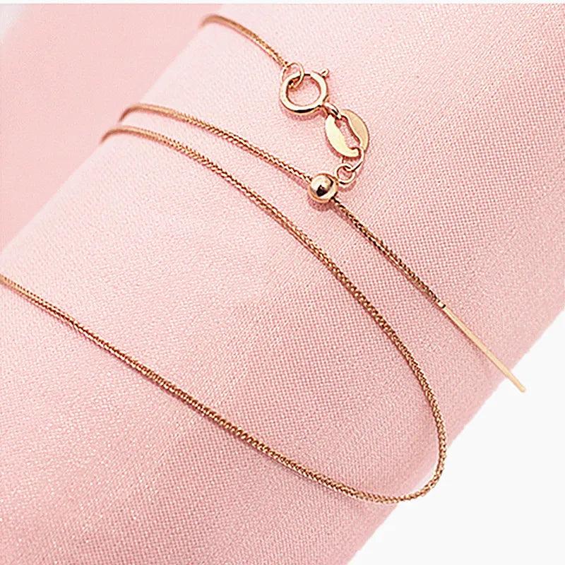 Purple Plated 14K Rose Knit Chain Charm Necklace
