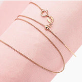 Purple Plated 14K Rose Knit Chain Charm Necklace
