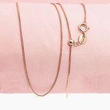 Purple Plated 14K Rose Knit Chain Charm Necklace