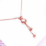 Purple Tassel Chinese Necklace with 14K Rose Geometric Pendant