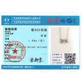 Circle Collier Chain Link Necklace CZ 925 Silver Jewelry