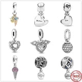 925 Silver Metal Beads My Wife Always Heart Dangle Charm