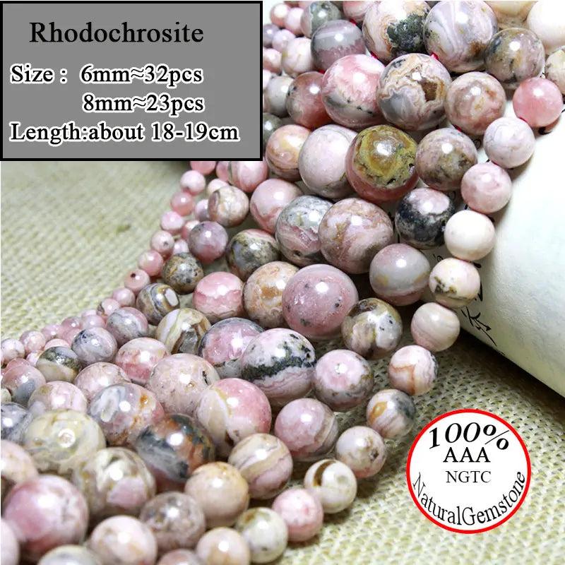 Gemstone Round Stone Beads For Jewelry Making DIY Bracelet