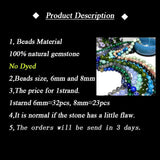 Gemstone Round Stone Beads For Jewelry Making DIY Bracelet