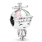 Enamel Grandpa Grandma Charm Bracelet 925 Sterling Silver Jewelry