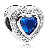 925 Silver Charm Heart Daisy Meadow Night Sky Bead Bracelet DIY