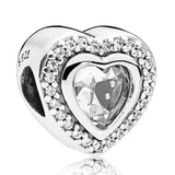 925 Silver Charm Heart Daisy Meadow Night Sky Bead Bracelet DIY