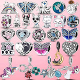 925 Silver Pave Monkey Charm Beads for Bracelet Bangle
