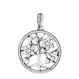 Family Tree Necklace Pendant 925 Silver Charm
