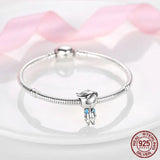 925 Silver Little Girl Boy Charm Princess Prince Dog Cat Beads Bracelet