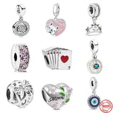 Silver Poker Crown Pet Mom Charms for DIY Bracelet Jewelry