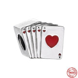 Silver Poker Crown Pet Mom Charms for DIY Bracelet Jewelry