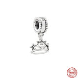 Silver Poker Crown Pet Mom Charms for DIY Bracelet Jewelry