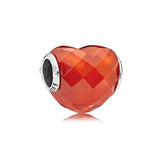 925 Silver Feather Heart Mom's Love Beads for Bracelet