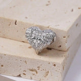 925 Silver Feather Heart Mom's Love Beads for Bracelet