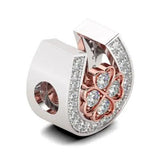 925 Silver Feather Heart Mom's Love Beads for Bracelet