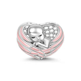 925 Silver Feather Heart Mom's Love Beads for Bracelet