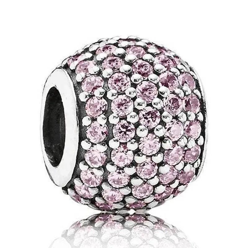 925 Silver Charm Love Knot Geometric Elegance Bead Bracelet DIY