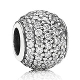 925 Silver Charm Love Knot Geometric Elegance Bead Bracelet DIY