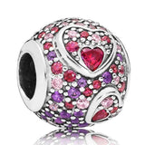 925 Silver Charm Love Knot Geometric Elegance Bead Bracelet DIY