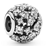 925 Silver Charm Love Knot Geometric Elegance Bead Bracelet DIY