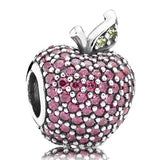 925 Sterling Silver Charm Red Watermelon Strawberry Daisy Orchid Flower