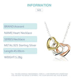 925 Silver Heart Pendants Necklace Chains For Women