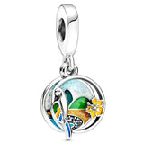Brazi Parrot & Beach Ice Cream & Donut Pendant Beads Fit Europe 925 Sterling