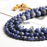 Matte Natural Sodalite Gemstone Beads Bracelet 4/6/8/10/12mm