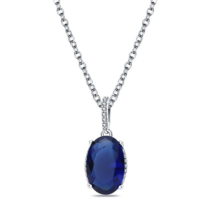 S925 Crystal Shell Pearl Pendant Necklace Women Silver Jewelry