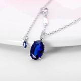 S925 Crystal Shell Pearl Pendant Necklace Women Silver Jewelry