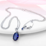 S925 Crystal Shell Pearl Pendant Necklace Women Silver Jewelry