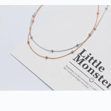 925 Silver Bead Ball Chain Necklace Women Jewelry