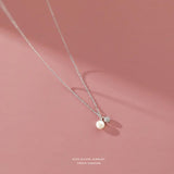 925 Silver Fresh Water Pearl Cherry Pendant Necklace for Women