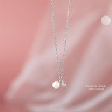 925 Silver Fresh Water Pearl Cherry Pendant Necklace for Women