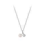 925 Silver Fresh Water Pearl Cherry Pendant Necklace for Women