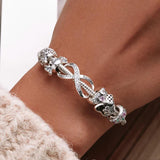 925 Silver Flower Cat Charm Bead for Bracelet