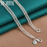 925 Silver Multi-Chain Hollow Ball Five Heart Necklace Chain Women