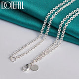 925 Silver Multi-Chain Hollow Ball Five Heart Necklace Chain Women