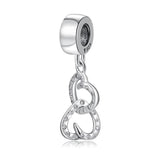 925 Silver Cat Angel Sun Moon Bear Pendants DIY Charms Bracelet