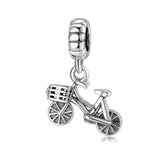 925 Silver Cat Angel Sun Moon Bear Pendants DIY Charms Bracelet