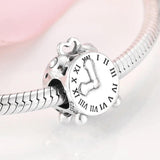 925 Silver Cat Angel Sun Moon Bear Pendants DIY Charms Bracelet