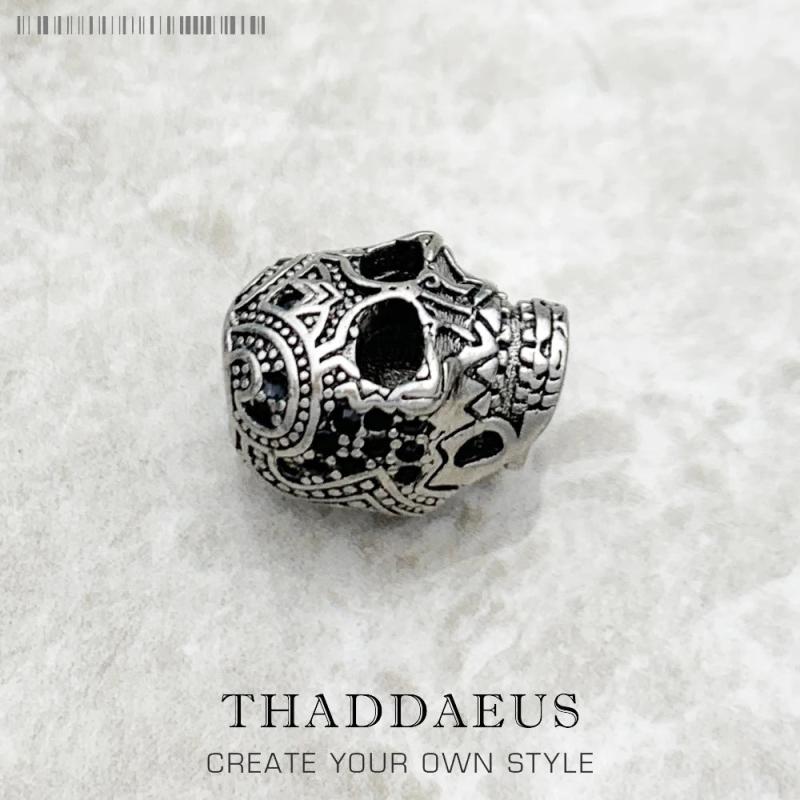 Skull King Beads 925 Sterling Silver Charm Jewelry Gift