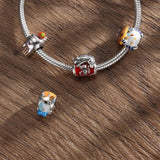 925 Silver Music Circus Food Rock Charms Beads for Bracelets
