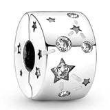 925 Silver Tree Galaxy Moon Safety Chain Bead Charm