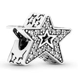 925 Silver Tree Galaxy Moon Safety Chain Bead Charm