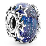 925 Silver Tree Galaxy Moon Safety Chain Bead Charm